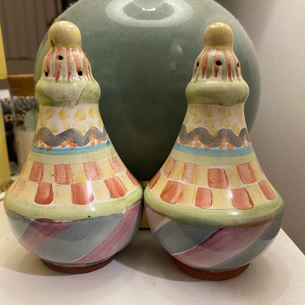 Hand painted salt and pepper shaker